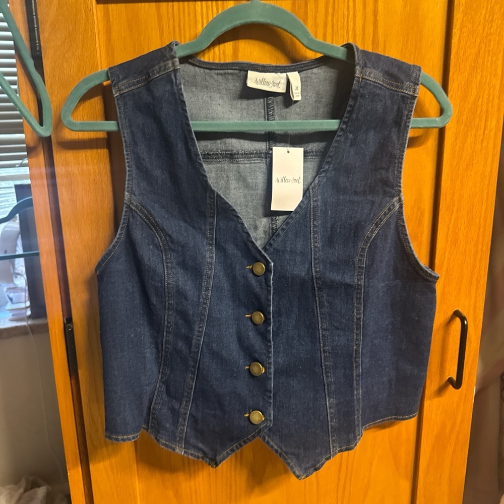 Willow Dark Wash Denim Vest